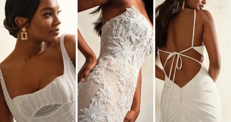 	Brides wearing trendy wedding dresses from Maggie Sottero's Fall 2024 Collection.